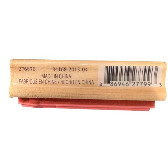 CraftSmart  "This Way to halloween fun" Wood-Mounted Rubber Stamp - Picture 3 of 3